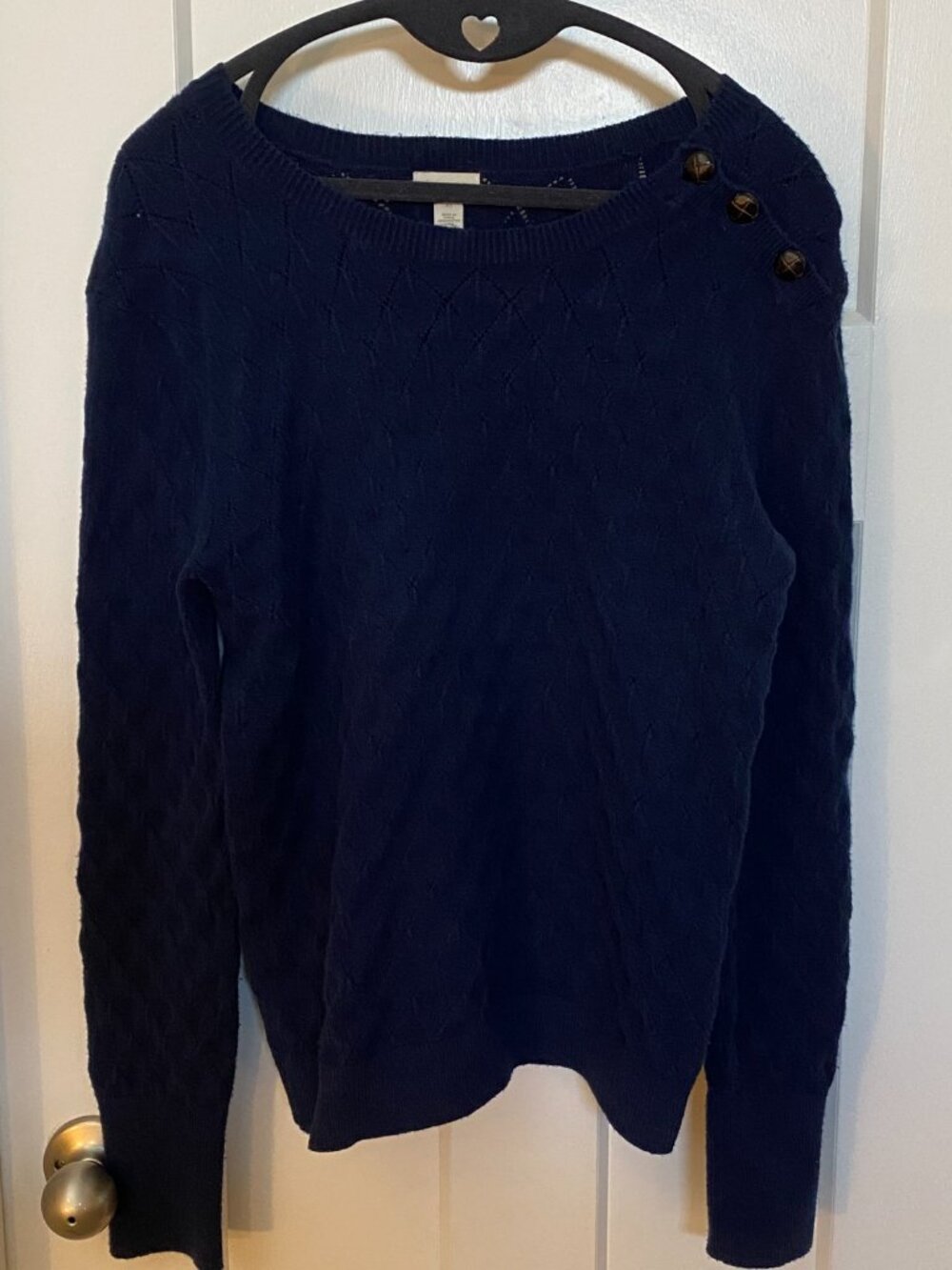 LIKE NEW! Nordstrom Hinge Diamond Knit Crew Neck Sweater